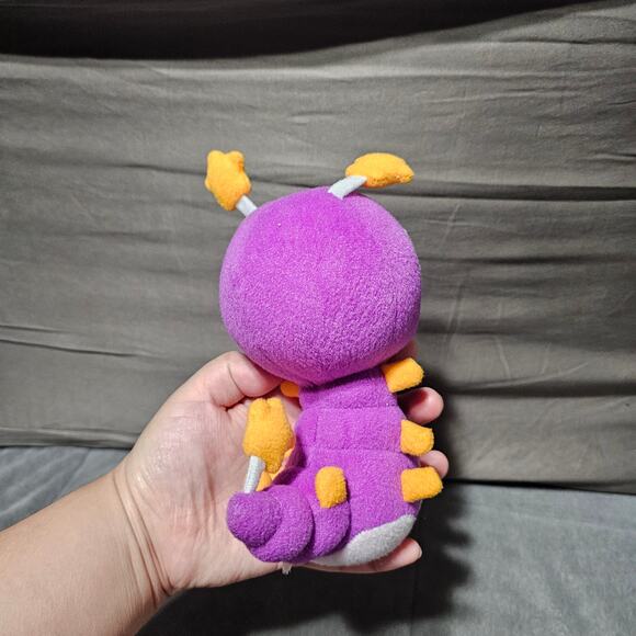 Momo Happy Valley Plush Doll Purple Caterpillar Asia Yellow Stars Smile Taiwan - Picture 5 of 7